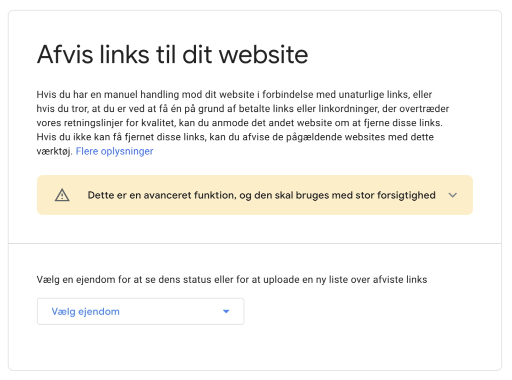 Disavow links - Google search console